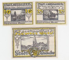 3 Banknoten Notgeld Reutergeld