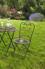 Metall Klappstuhl "Provence" im Antik Design Nostalgie Eisen Garten Balkon Stuhl