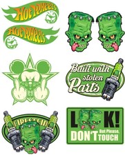 8x Monster Aufkleber Vintage