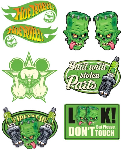 Monster aufkleber vintage - 8x,