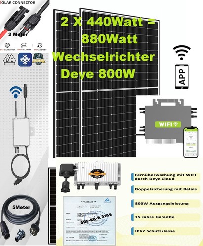 Balkonkraftwerk 880w 800w - balkonkraftwerk, 880w/800w