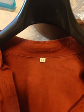 Velour Leder Hemdbluse Damen