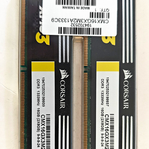 Corsair 16gb ddr3 - corsair, (2x8gb)