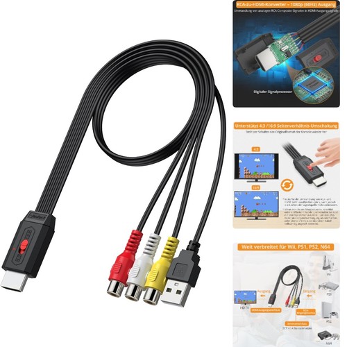 Cinch hdmi konverter - cinch, 1080p