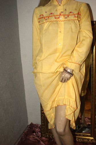 Vintage negligee nachtkleid - negligee, *