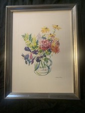 Gemälde Oskar Kokoschka Farblithografie (1960) im Gold Rahmen 