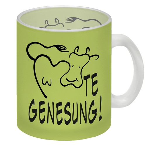 Kuhte genesung glas tasse mit - genesung,