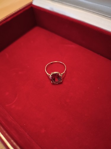 Amethyst ring 585 gold - ring,
