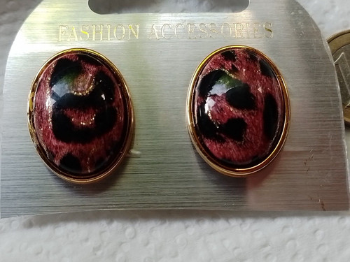 Ohrclips gold oval rot