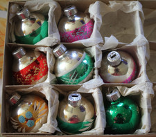 DDR Christbaum Kugeln 8stück