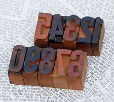 0-9 Zahlen Holzzahlen 32mm Holzstempel Zahlenstempel Zahl letterpress wood type