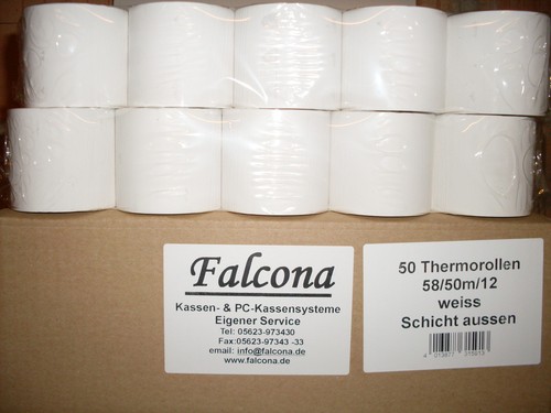 Kassenrollen thermo 50m 12 - kassenrollen,