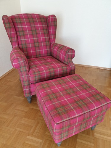 Ohrensessel mit hocker - ohrensessel,