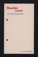 ELMENDORF, Getränkekarte Weinkarte Speisekarte blanko 1920, Littera C Korn