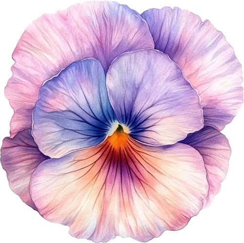 Aquarell blume wandbild - blume,
