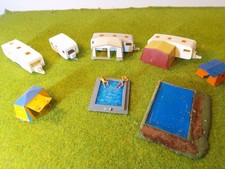 Wohnwagen Zelte Pool H0 Wiking 1:87
