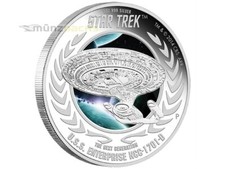 1 Dollar Star Trek Enterprise Next Generation NCC-1701-D Tuvalu 1 oz Silber 2015