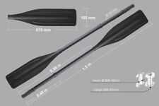 2 x Paddel (150cm) für Schlauchboote schwarze Aluminiumstangen inkl. Paddelkopf