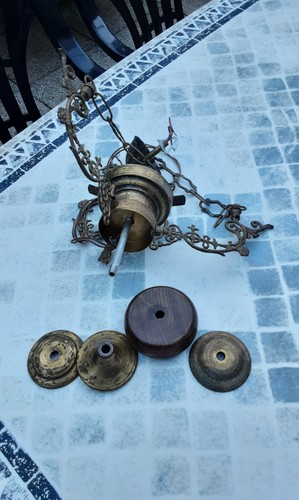 Antike deckenlampe aus bronze - deckenlampe,