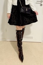 Damen Stiefel Schwarz Overknee