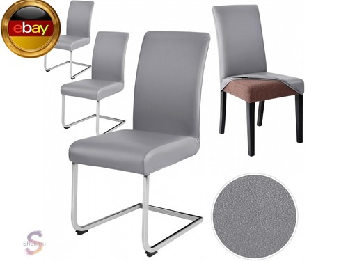 Stretch stuhlhussen 4er set - stretch, pu