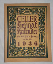 Celler Heimatkalender auf das Jahr 1936 für Stadt und Land Celle Heimatkunde