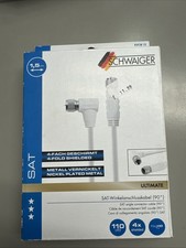 Schwaiger SAT-Winkelanschlusskabel (90 Grad), 110 dB, 1.5m