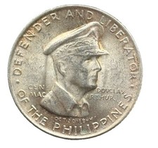 50 Centavos 1947 Philippinen Douglas MacArthur Silber . Km#184