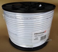 PremiumX 100m Koaxialkabel 135dB 4fach SAT TV Antennenkabel digital Koaxialkabel