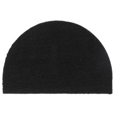 Fußmatte Schwarz Halbrund 40x60 Cm Kokosfaser Getuftet Abtreter Fuß Schuh