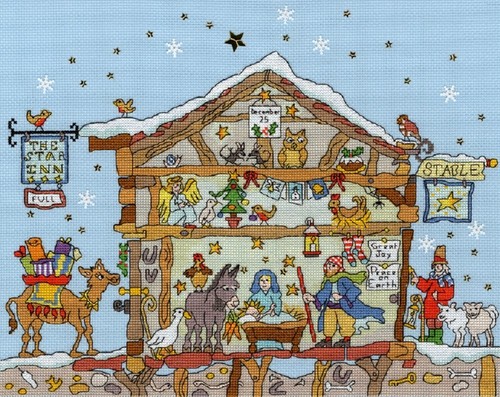 Kreuzstichset geburt 35x28cm - kreuzstichset, geburt,