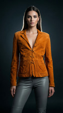 Velours-Leder Jacke