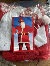 Weihnachtsmann Kostüm Nikolaus, Rot-weiß, Mantel, Hose, Gürtel, Mütze NEU!! ANN
