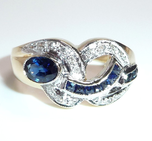 Ring 585 gold saphire - 585,