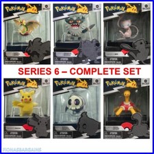 Pokemon Select 5cms Vinyl Figur Serie 6 mit Base & stapelbarer Vitrine NEU