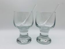 GRAL 2 Stück Glaskelche Gläser Glashütte mit Rührstab Made in Germany