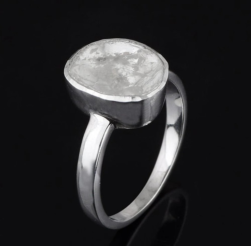 Rosenschliff polki ring - polki, 925