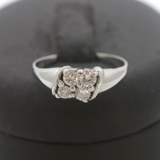 0,50 Ct Brillant Ring 585 Gold 14 Kt Weißgold Edelstein Damen Wert 1500,-