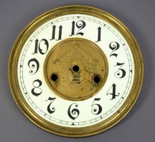 Altes GUSTAV BECKER Uhren Zifferblatt f Uhrwerk Freischwinger Wanduhr clock dial