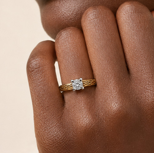 Goldring mit diamant - mit,