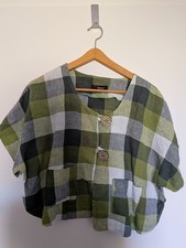 Leinen Bluse Lagenlook Kastige
