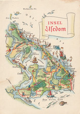 AK DDR Landkartenmotiv Insel