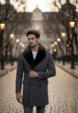 Mantel Anzug Jacke Fell Style