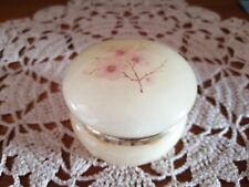 Onyx Marmor NATURSTEIN SCHMUCKSCHATULLE Deckeldose  Vintage  Deko