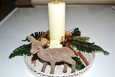  Adventskranz Tablett mit