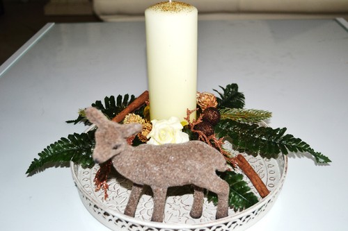 Adventskranz tablett mit - ,