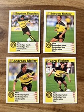 4 x BVB BORUSSIA DORTMUND SAMMELBILDER  MÖLLER RICKEN KOHLER CHAPUISAT Sammlung