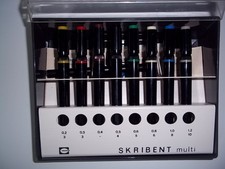 SKRIBENT Multi CLEO 8er Set Zeichenstifte 8er-Satz Tuschefuller DDR Deutschland