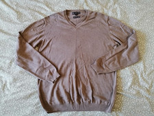 Finshley & Harding Herren Pullover, Gr. L/52, Braun, Baumwolle, Kaschmir