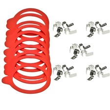 Set 10 Weckringe 74x86 mm Gummiringe für Weckgläser 8 cm und 20 Metallklammern